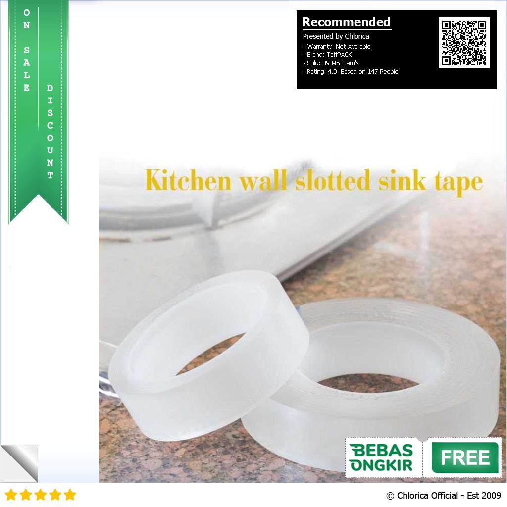 TaffPACK Lakban Waterproof Dapur Kitchen Sink Seal Tape 3M YK 468