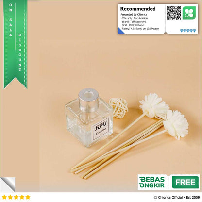 Taffware HUMI Pengharum Ruangan Reed Diffuser with Rattan Sticks 50 ml DF 099