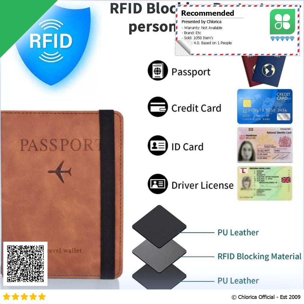 Andbana Dompet Paspor Cover Card Holder Travel Wallet RFID Blocking YXY79