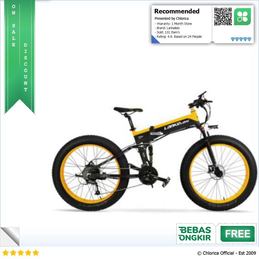 Lankeleisi Sepeda Listrik Lipat Fat Bike Tire 26x4 Inch 48V 10Ah XT750 Plus