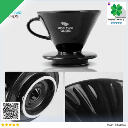 One Two Cups Filter Penyaring Kopi V60 Glass Coffee Filter Dripper ZM639