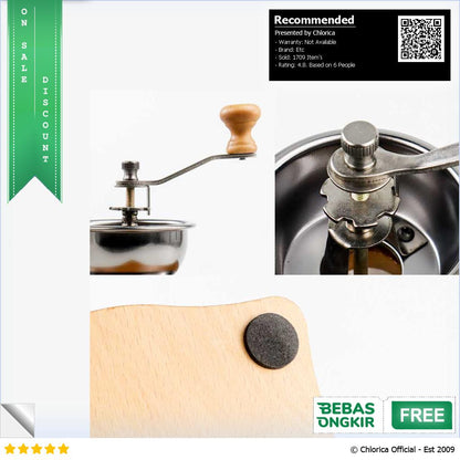 Mrosaa Alat Penggiling Kopi Manual Coffee Grinder Wood Adjustable 16290