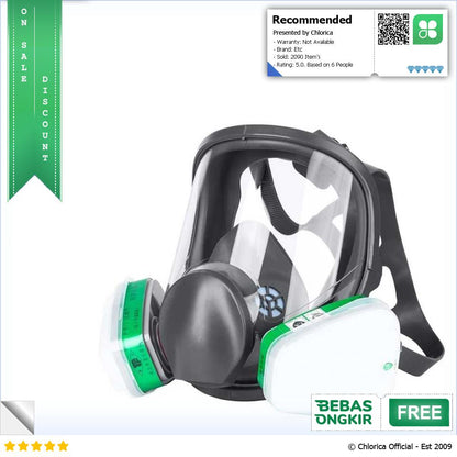 Safurance Masker Respirator Gas Mask Full Face 6004CN Cotton Filter 6800 No.4