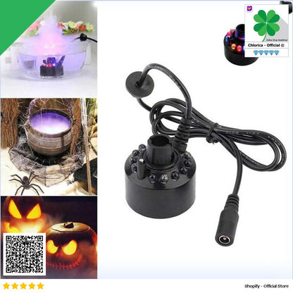 Warmtoo Mesin Pembuat Kabut Embun Mist Spray Fog Maker 12 LED 24V WT01