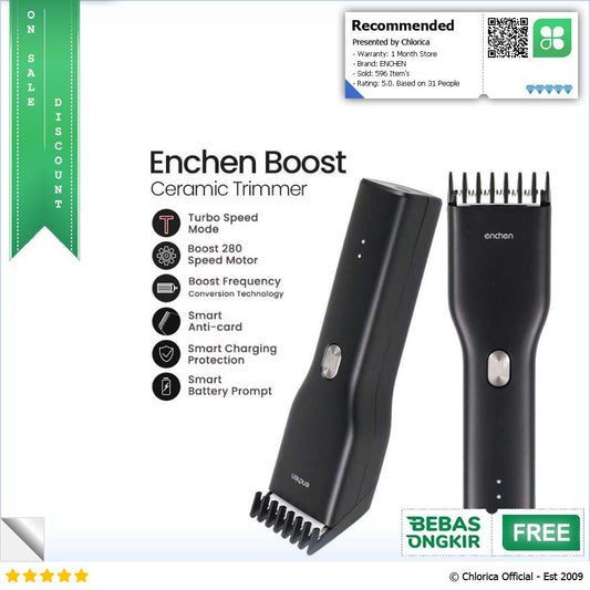 ENCHEN Boost Alat Cukur Elektrik Hair Clipper Ceramic Trimmer