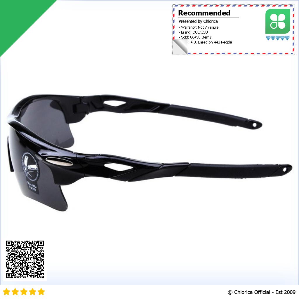 OULAIOU Kacamata Sepeda Lensa Mercury Cycling Sunglasses 9181