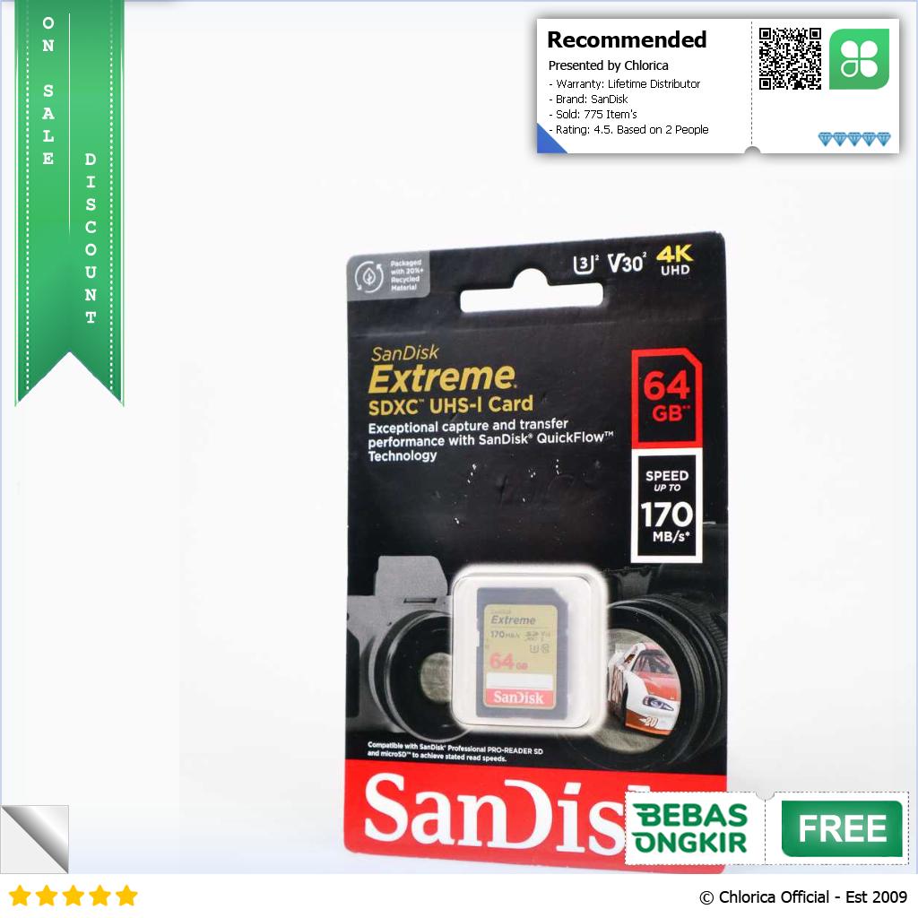 SanDisk Extreme SDXC UHS I Card V30 U3 Class SDSDXV