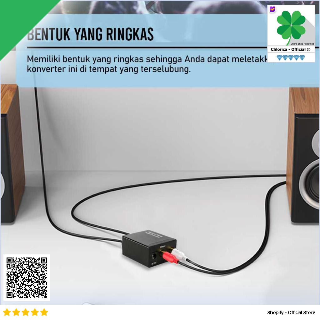 GRWIBEOU Konverter Audio Digital to Analog Coaxial Toslink ke RCA