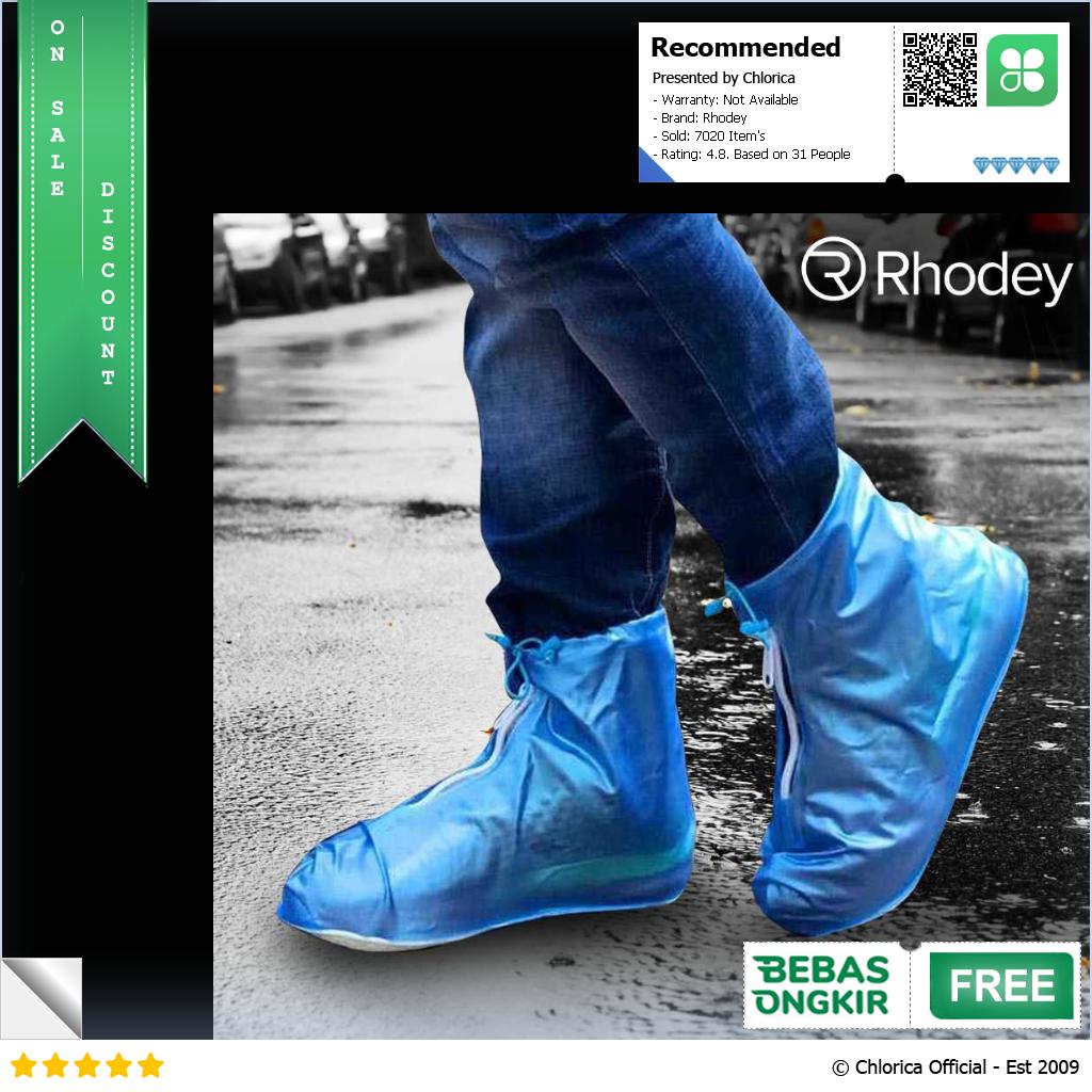 Rhodey Jas Hujan Sepatu Anti Air Shoes Cover PVC with Zipper XZ899