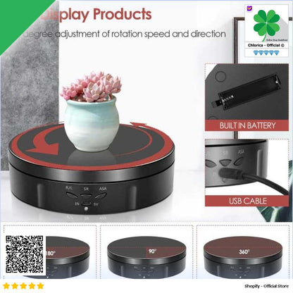 Alas Putar Fotografi Rotating Display Stand Turntable 6 in 1 14.5cm QM1047