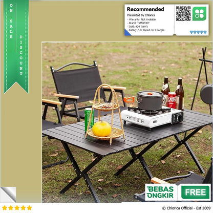 TaffSPORT Meja Lipat Portable Camping Table Foldable 119cm ST12