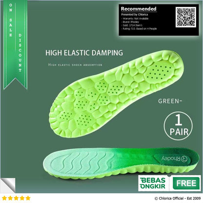 Rhodey Insole Sepatu Alas Kaki Orthopedic Breathable 4D 6031