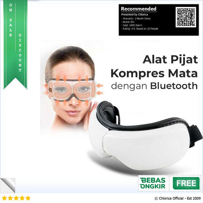 Eye Care Smart Massager Alat Pijat Kompres Mata dengan Bluetooth H500