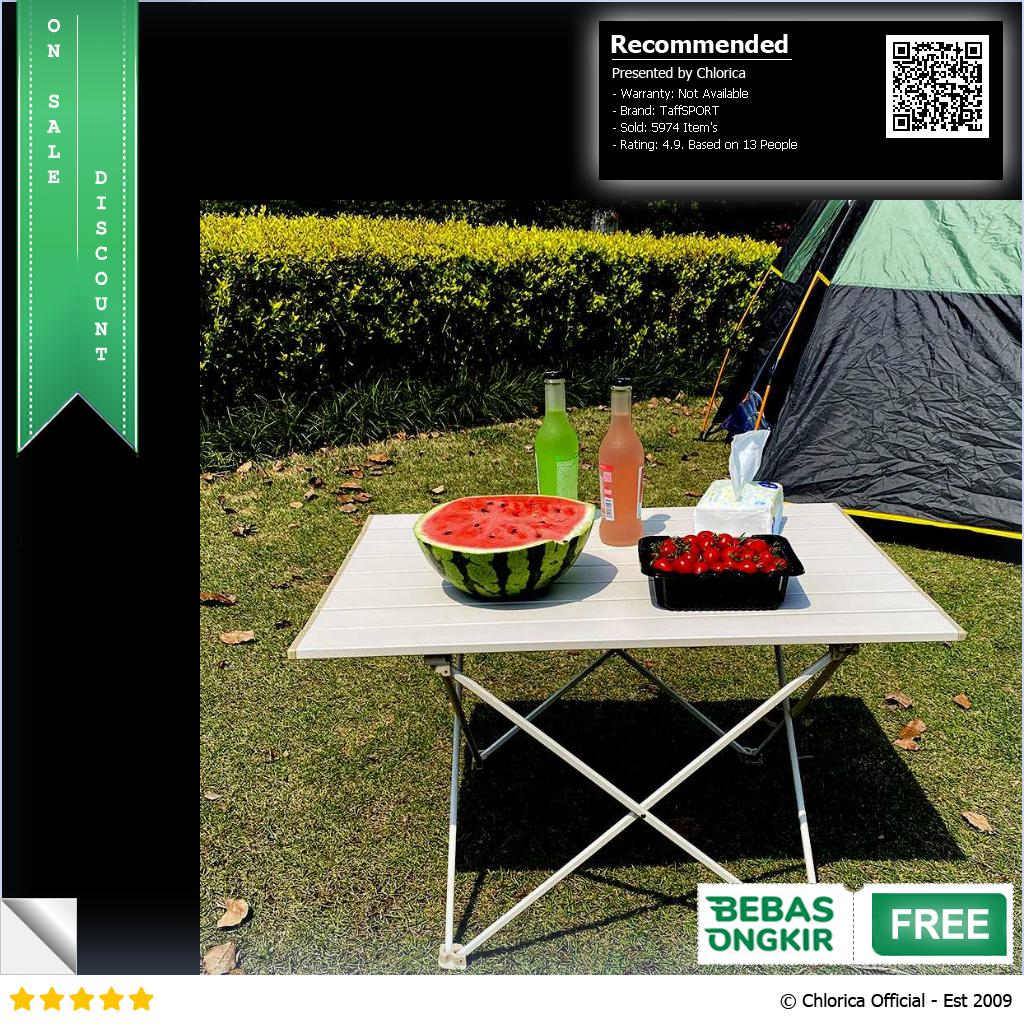 TaffSPORT Meja Lipat Piknik Foldable Portable Aluminium Table 8825