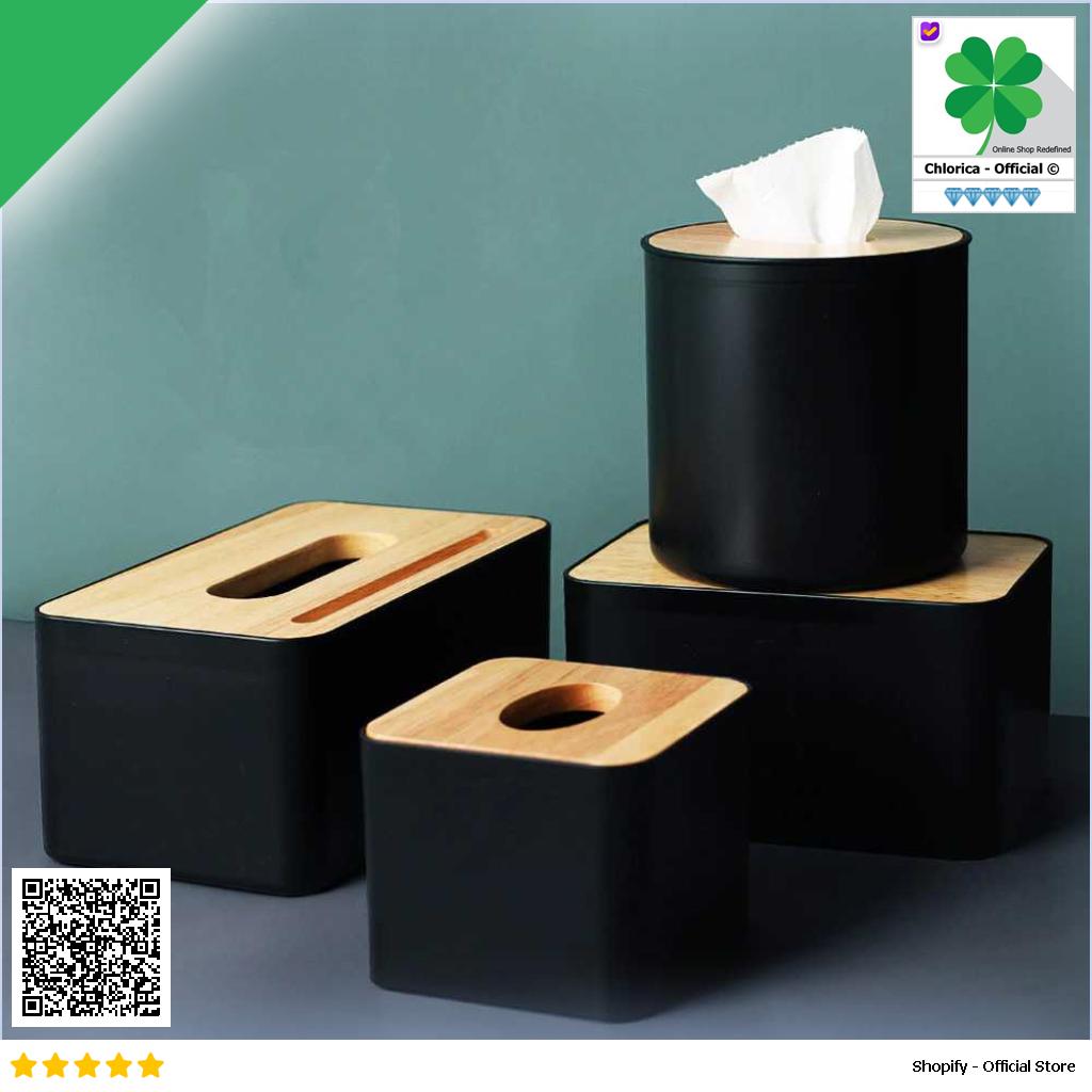 TaffHOME Kotak Tisu Kayu Multifungsi Wooden Tissue Box ZJ003