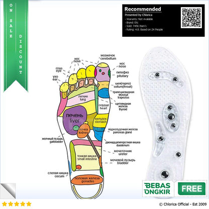 Sunvo Insole Sepatu Alas Kaki Orthopedic Magnetic Silicone Gel Pad Sn18