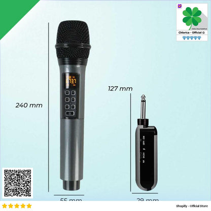 Rellent Mikrofon Karaoke Mic Wireless Portable KTV D300