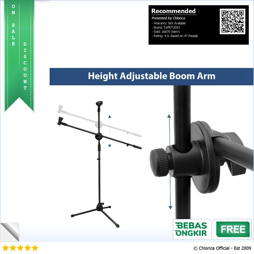 TaffSTUDIO Microphone Stand Tripod Professional Adjustable 2 Holder NB 107