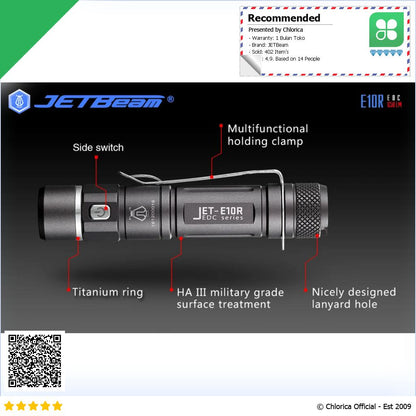 JETBeam Senter LED CREE XPG3 S4 650 Lumens E10R