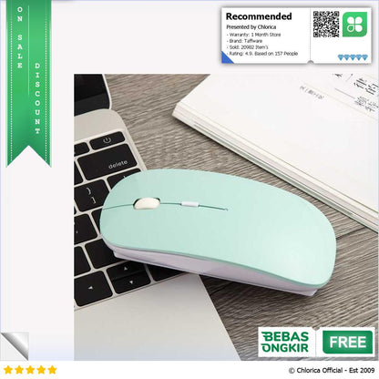 Taffware Silent Mouse Rechargeable Dual Mode Bluetooth 5.0 dan 2.4GHz M8120G