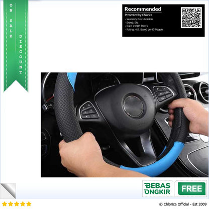 FORAUTO Cover Setir Mobil Bahan Kulit Non Slip Steering Wheel 38 cm V70