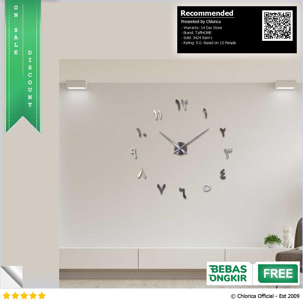 TaffHOME Jam Dinding DIY Giant Wall Clock Creative Design S031