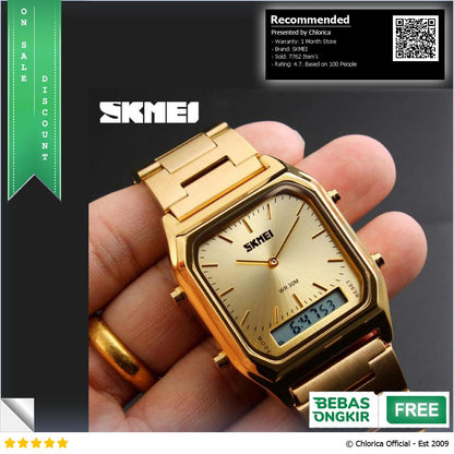 SKMEI Jam Tangan Premium Digital Analog Pria Anti Air 30M 1220