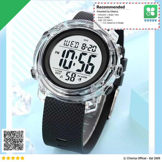 SKMEI Jam Tangan Pria Digital Sport Watch Alarm Waterproof LED Light 1996