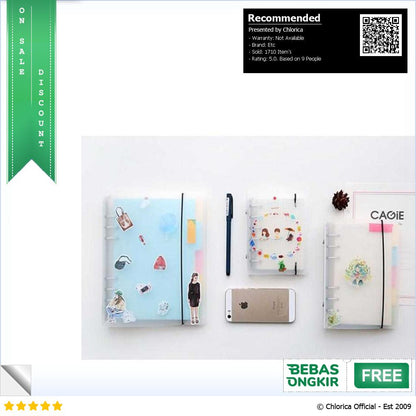 PHANTACI Cover Binder Buku Catatan Jurnal Harian Notebook Spiral ZB041