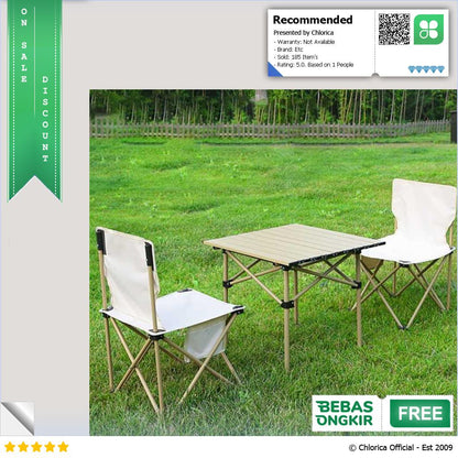 TaffSPORT Meja Lipat Piknik Portable Foldable Camping Table with Bag AF59 OBRAL DEFECT