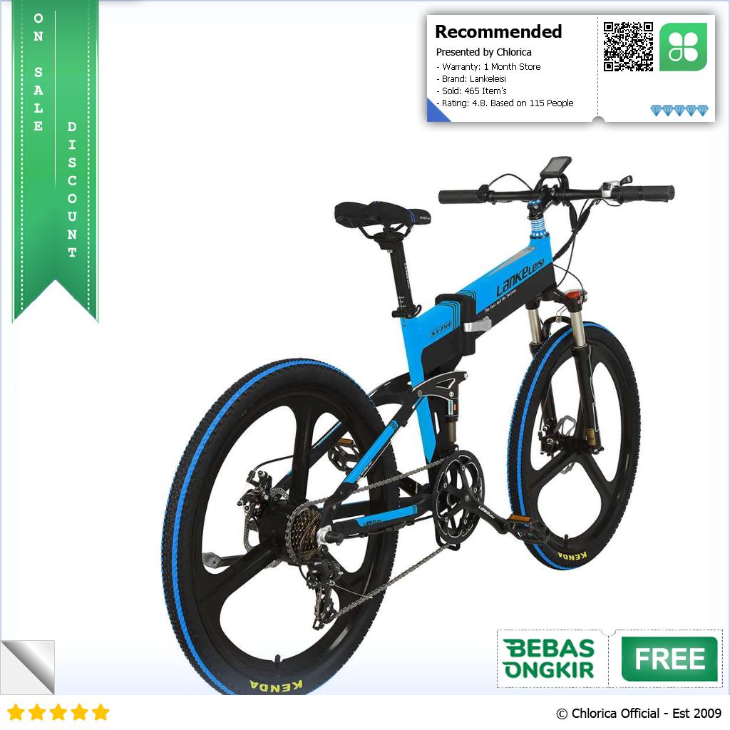 Lankeleisi Sepeda Listrik Lipat Folding Bike Elite Version 48V 10.4Ah XT750