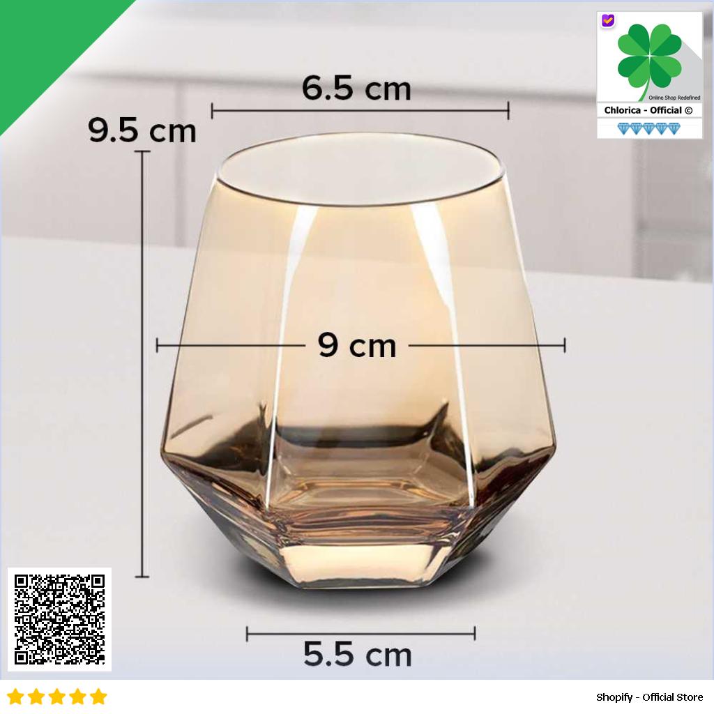 GLASSWARE Gelas Minuman Diamond Crystal Borosilicate Glass 310 ml GW107