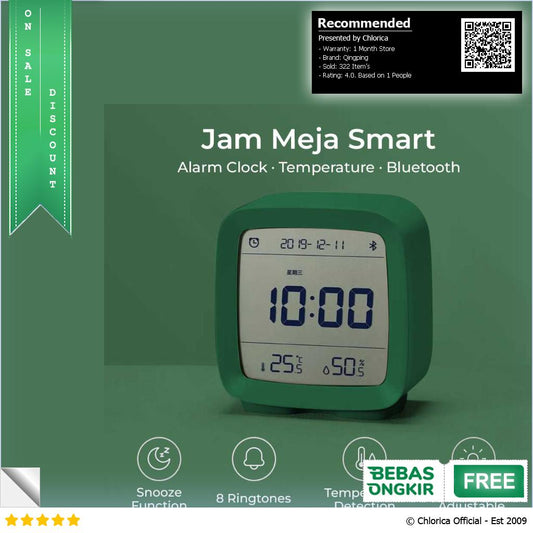 Qingping Jam Meja Smart Alarm Clock Temperature Bluetooth CGD1