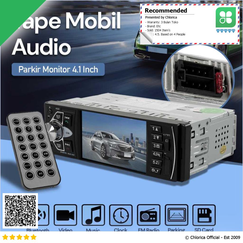 Kklusb Tape Mobil Audio Bluetooth MP5 Parkir Monitor 4.1Inch 4022D