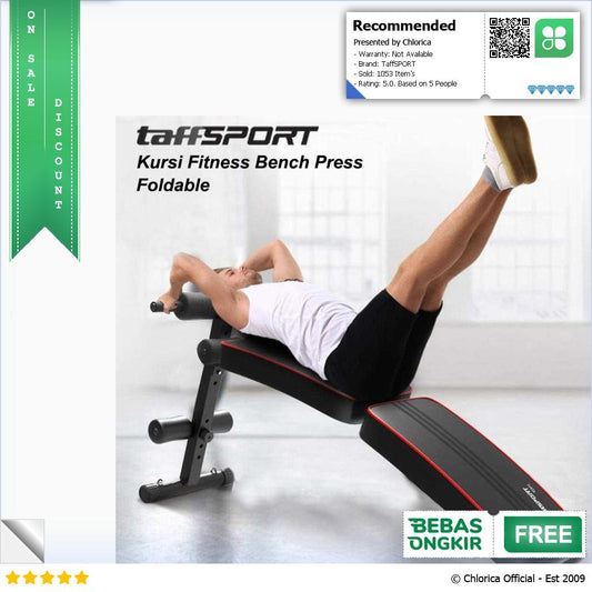 TaffSPORT Kursi Fitness Bench Press Abdominal Muscle Foldable YC013