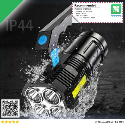 TaffLED Senter Darurat Flashlight Rechargeable LED and COB 1200mAh SL16