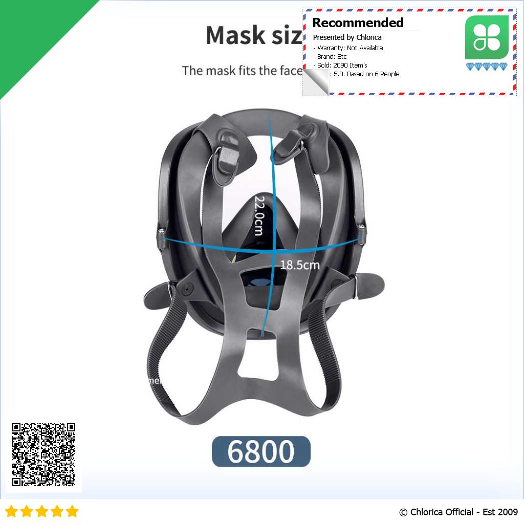 Safurance Masker Respirator Gas Mask Full Face 6004CN Cotton Filter 6800 No.4