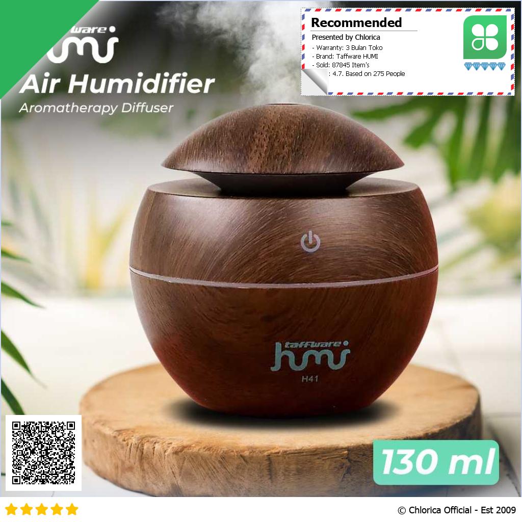 Taffware HUMI Air Humidifier Aromatherapy Oil Diffuser Wood 130ml H41