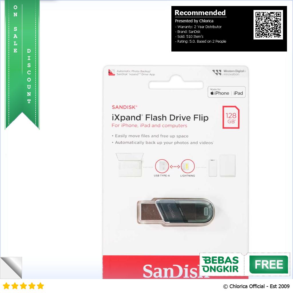 SanDisk iXpand Dual Drive Flip USB 3.1 Gen 1 Lightning SDIX90N