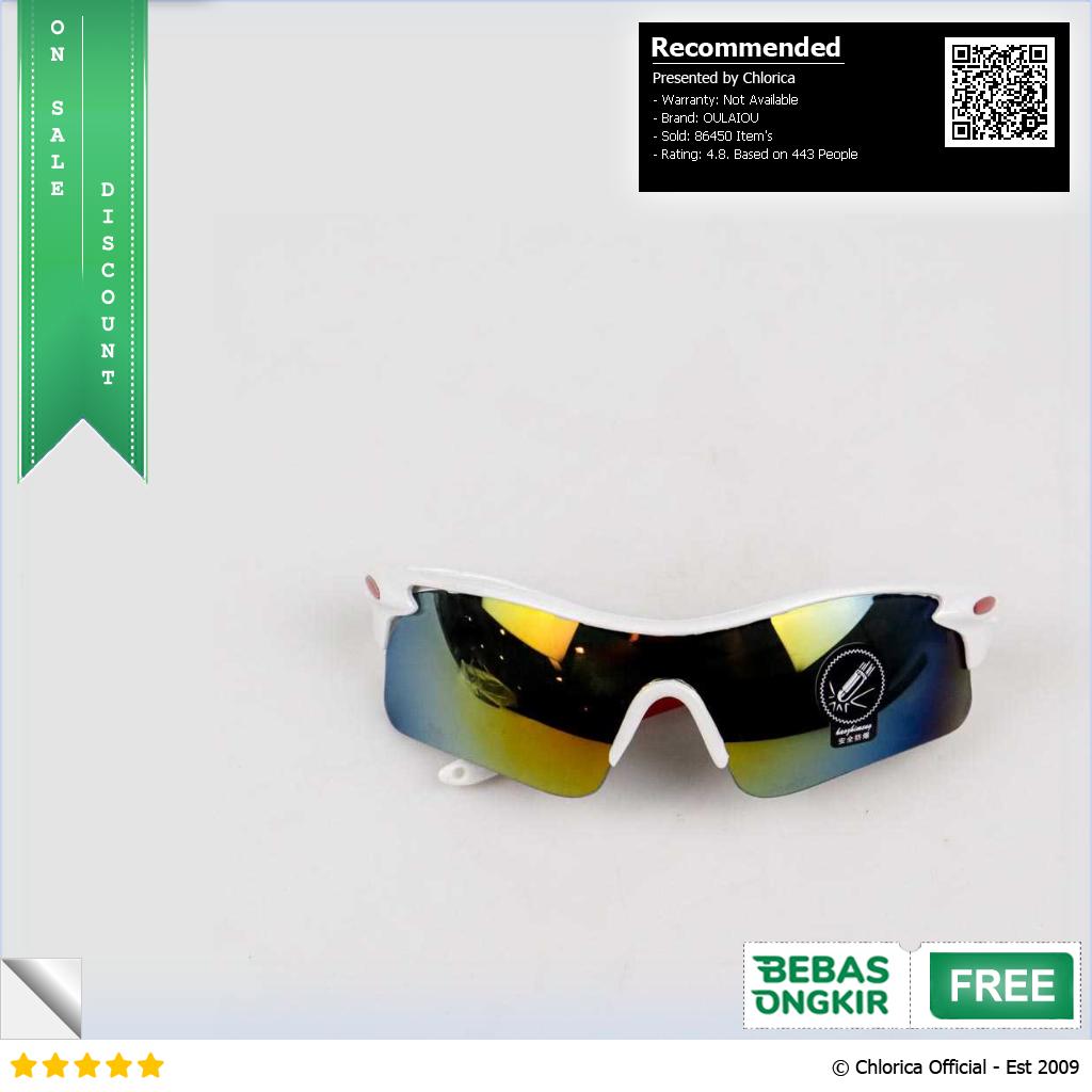 OULAIOU Kacamata Sepeda Lensa Mercury Cycling Sunglasses 9181