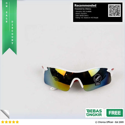 OULAIOU Kacamata Sepeda Lensa Mercury Cycling Sunglasses 9181