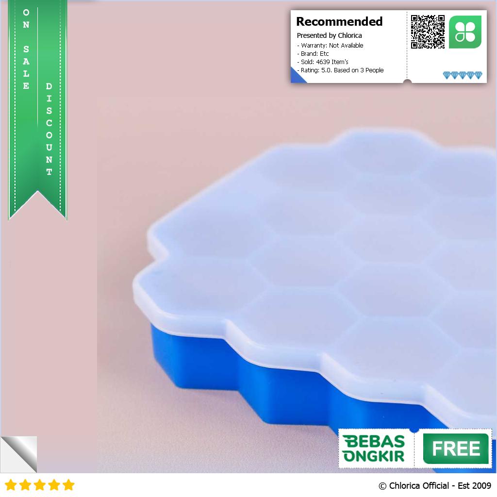 SILIKOLOVE Cetakan Es Batu Ice Cube Tray Honeycomb Heksagon 37 Slot DU655