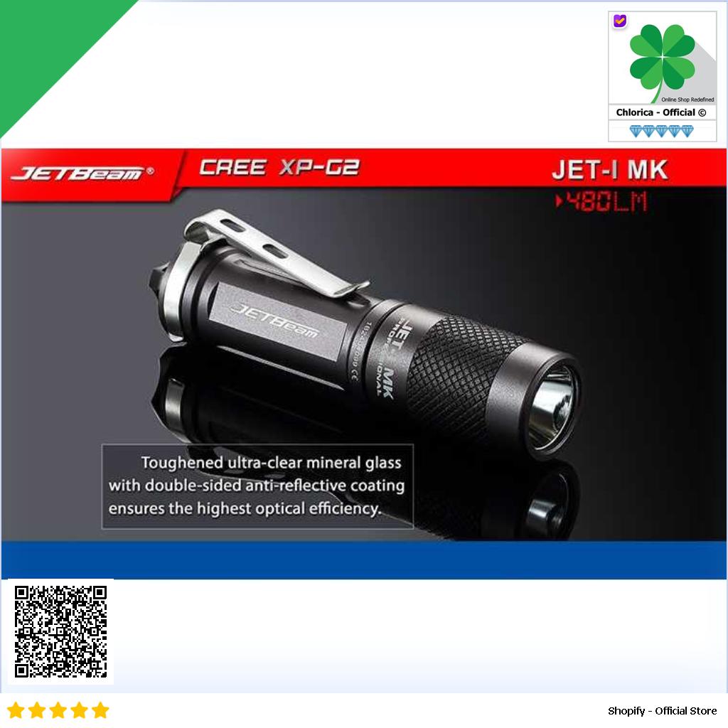 JETBeam Senter LED Tiny Flashlight CREE XP G2 480 Lumens JET 1 MK