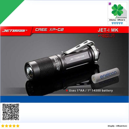 JETBeam Senter LED Tiny Flashlight CREE XP G2 480 Lumens JET 1 MK