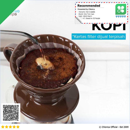 One Two Cups Filter Penyaring Kopi V60 Glass Coffee Filter Dripper ZM639