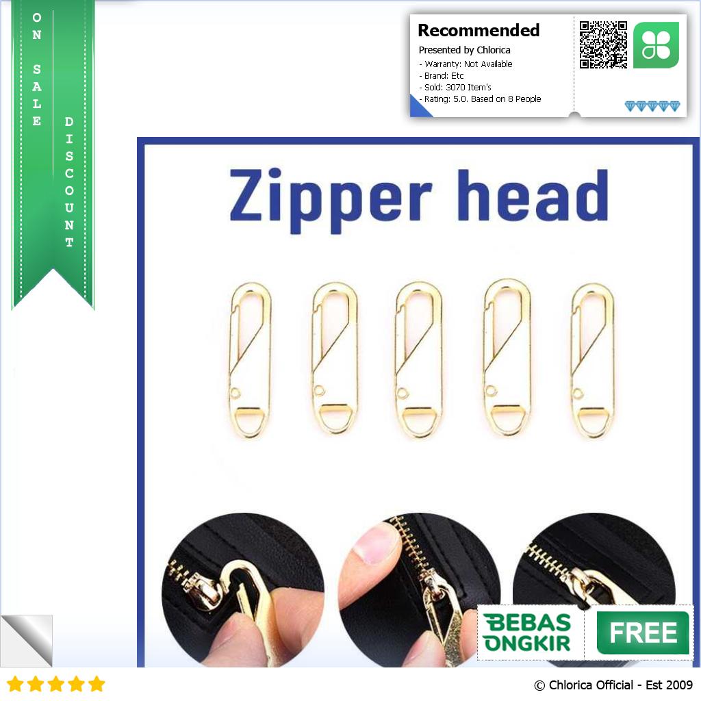 KALAX Kepala Ritsleting Pengganti Zipper Head Replacement 5 PCS KA09