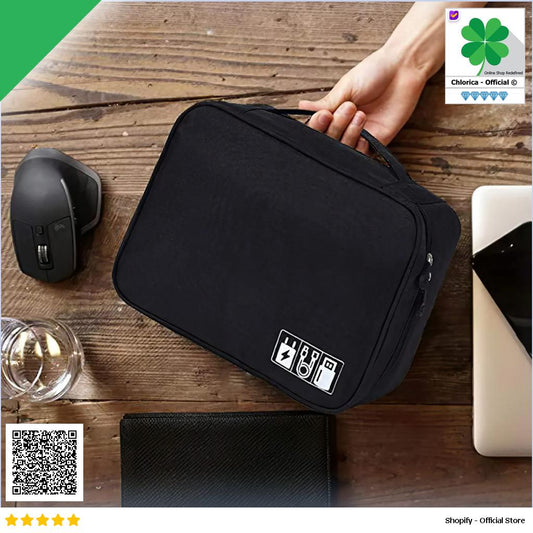 YIWU RUNHUI Tas Organizer Gadget Storage Bag Waterproof 24.5x18.5x10cm CT062