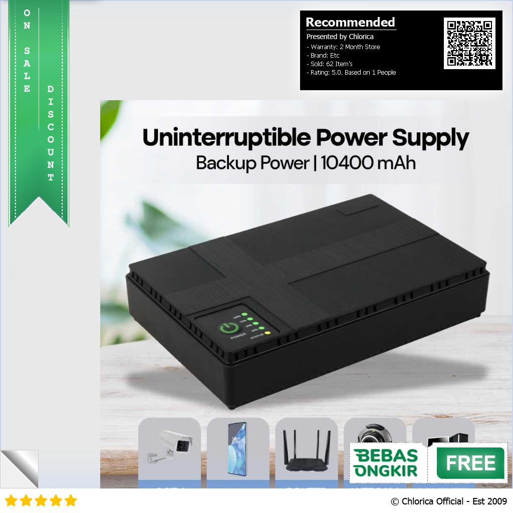 TTN Uninterruptible Power Supply DC UPS Router Backup Power 10400mAh DC1018P