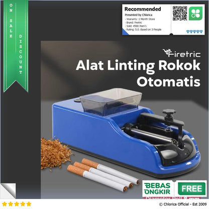 Firetric Alat Linting Rokok Otomatis Electric Roller 8 x 66mm H011