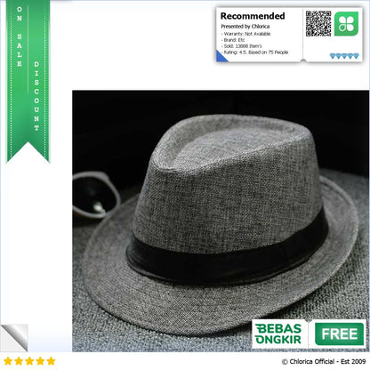 Yingrui Topi Fedora Unisex Laken Hat Jazz Classic Vintage M 38